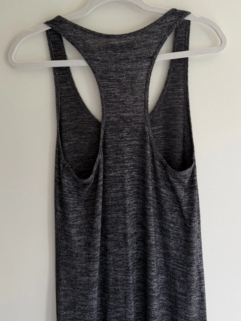 Abercrombie & Fitch Charcoal Stretch Knit Racerback Maxi Dress, Women's Large